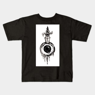 Eyeball, punk pen and ink design , tattoo inspired Kids T-Shirt